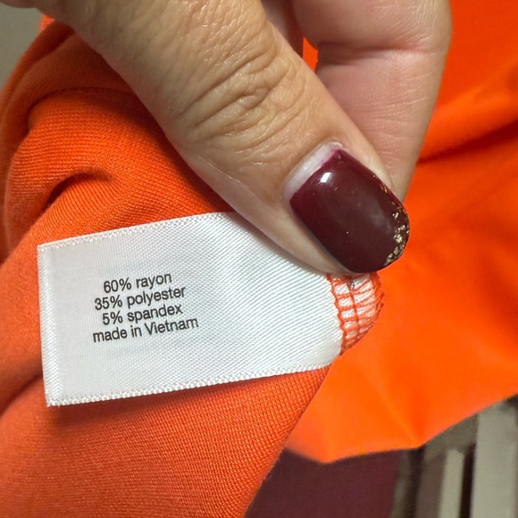 Lane Bryant Bright Orange Sleeveless Dress | Size 26/28 | Plus Size - Picture 4 of 4